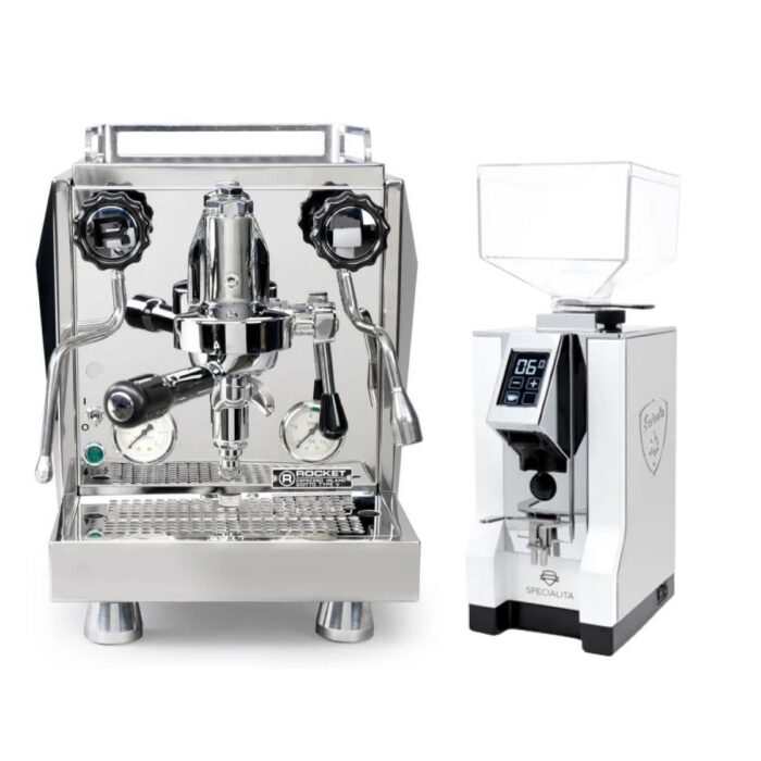 Rocket Espresso Giotto V and Eureka Mignon Specialita Grinder Bundle - Image 1